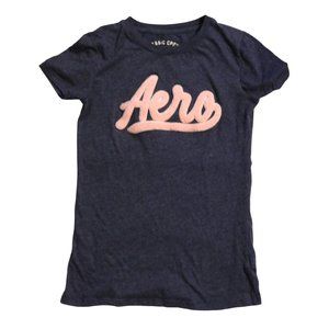 Aeropostale Blue-Gray Classic Crew Neck T-Shirt